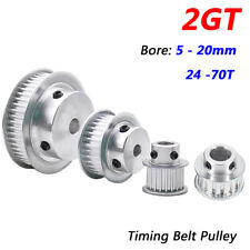 Gt2 2gt Timing Belt Pulleys 5mm 20mm Bore With Steps 24t 70t For Cnc 3d Printer