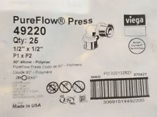 Pureflow Press 49220 12 In X 12 In Polymer 90 Degree Elbow Pack Of 25 Viega