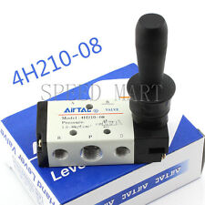 4h210 08 Hand Lever Operated Control Pneumatic Air Valve 5 Ways 2 Pos 14bspt