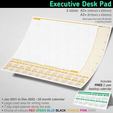 A3 Desk Pad Calendar Executive Jotter Week Planner Todo Paper Notes Orange Col