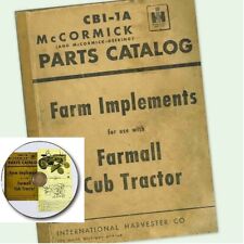 Farmall Cub Tractor Farm Implement Catalog Manual Exploded Parts Views On Cddvd