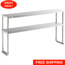 12 X 60 X 32 Stainless Steel Work Prep Table Commercial Double Deck Overshelf
