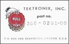 Tektronix 366 0281 00 Knob Red Marked Pull For Sync New