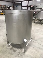 150 Gallon 304 Stainless Steel Open Top Tank On Legs W Small Ss Table Attached