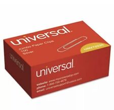 2pack Universal Wire Paper Clips Jumbo Silver 100 Paper Clips Unv72220bx