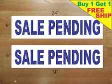 Sale Pending Blue 6x24 Real Estate Rider Signs Buy 1 Get 1 Free 2 Sided
