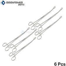 6 Sponge Forceps 10 Curved Surgical Instruments