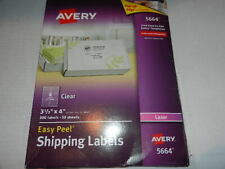 Open Avery 5664 3 13 X 4 Clear Shipping Labels Laser 300cts Easy Peel Mailing