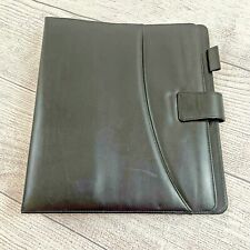 Cambridge Black Faux Leather Planner 3 Ring Binder Fits 85 X 11