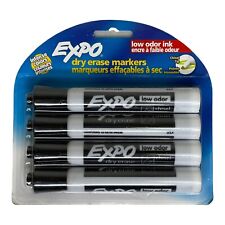 New Listingexpo Black Dry Erase Markers Low Odor Chisel Point Pack Of 4