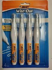 Bic Wite Out White 4pack White Shake N Squeeze Correction Pens 8ml Brand New