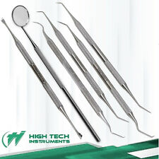 German Dental Scaler Pick Stainless Steel Tools With Inspection Mirror Set 6 Pcs