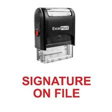 Signature On File Stamp Self Inking Red