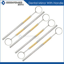 6 Dental Mouth Mirror 5 With Gold Plated Handle Dental Surgical Instruments