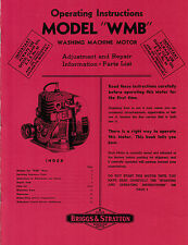 Briggs Amp Stratton Wmb Wm Wi Operating Instructions Manual Parts Book Hit Amp Miss