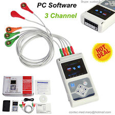 Ecgekg Holter System 3 Channel 24 Hours Recorder Monitor Ussoftware Usa Seller