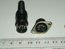 Vintage 5 Pin Din Female Amp Male Connector Set Made In Russia 1980s