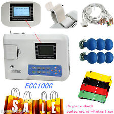 Contec Portable Ekg Monitor Ecg Machine Electrocardiograph Free Printer Ecg100g