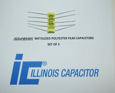 Illinois 022uf 630vcapacitors Polyester Film Axial Lead Capacitor Set5