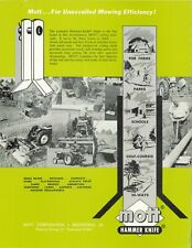 Mott Hammer Knife Belly Mower Color Sales Brochure Ih Farmall Cub Tractor 1pt