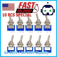 10pcs 2 Pin Spst On Off 2 Position 250vac Mini Toggle Switches Mts 101 Us Stock