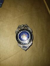 State Of Wisconsin Wi Security Officer Badge Metal Silver Tone Pin Blue