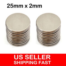 5 20pcs Super Strong Round Disc 25mm X 2mm Magnets Rare Earth Neodymium N35 Lot