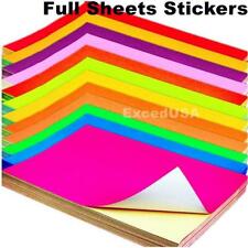 25 Full Sheet Mixed Color Labels Self Adhesive Sticker Tag Shipping Paper Tags