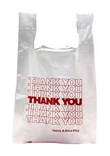 New 100 Ct Plastic Shopping Bags T Shirt Type Grocery White Small Size Bags