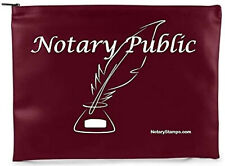 Notary Supply Bag Stamp Seal Signature Zipper Embosser Log Pen Ink Attest Mobile