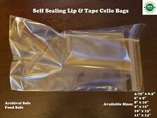 Self Seal Cello Plastic Bags Clear Flap Lip Amp Tape 16 Mil Shirt Apparel Food