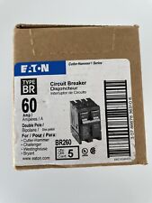 New Listing5 Pack Cutler Hammer Eaton Br260 2 Pole 120240v 60 Amp Circuit Breaker New