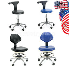Dental Medical Doctor Assistant Stool Adjustable Height Mobile Chair Pu Leather