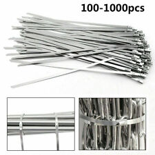 1000pcs 12 16 18 Stainless Steel Metal Cable Zip Tie Self Lock Strap Strong