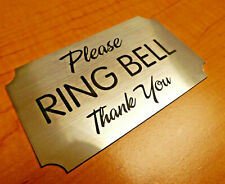 Engraved Please Ring Bell Wall Door Sign Plate Doorbell Home Office Plaque