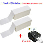 120000 Fanfold 4x6 Direct Thermal Shipping Barcode Labels For Zebra 2844printer