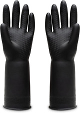Chemical Resistant Gloves Work Heavy Duty Industrial Rubber Gloves122black