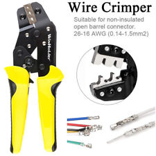 Ratchet Crimper Plier Cable Wire Electrical Crimp Tool Terminals Crimping Kit Us