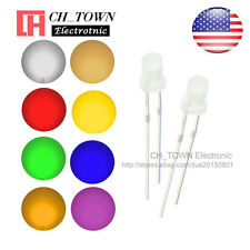8kinds 160pcs 3mm Led Diodes Diffused White Color Red Blue Green Pink Mix Kits