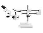 Vision Binocular Zoom Stereo Microscope W Double Arm Ball-bearing Boom Stand