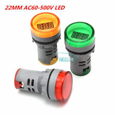 22mm Ac60 500v Led Voltmeter Voltage Meter Indicator Pilot Light New Diy 3 Color