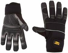 Medium Caterpillar Mens Adjustable Reinforced Synthetic Leather Wrk Gloves Black