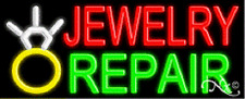 Brand New Jewelry Repair 32x13 Withlogo Real Neon Sign Withcustom Options 10490