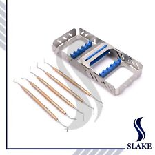 Cord Packer Retraction Gingival Dental Instruments 5 Pcs Set With Cassette Ce