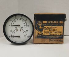 Vintage Schaul Boiler Gauge Theraltimeter 60 260 F 0 50 Psi