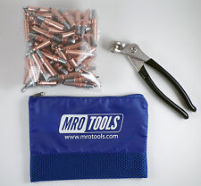100 18 Cleco Sheet Metal Fasteners Plus Cleco Pliers With Carry Bag K1s100 18
