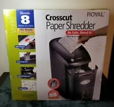 Royal Vf880 8 Sheet Cross Cut Shredder New Open Box