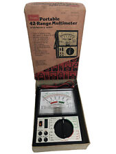 Vintage Sears Portable Multitester Multimeter 42 Range No 5205 With Original Box