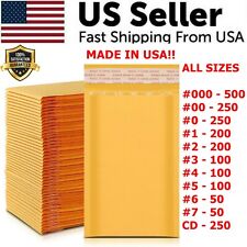 Yellow Air Bubble Mailer Padded Envelope Bags Size 0 1 2 3 4 5 6 7 00 000 Cd Dvd