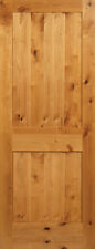 2 Panel Flat Shaker Knotty Alder Stain Grade Solid Core Interior Wood Door Doors